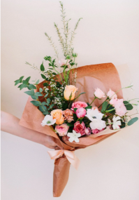 seasonal wrapped bouquet 